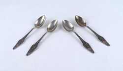 1Z239 Antik szecessziós 800-as bécsi ezüst mokkás kanál készlet 4 darab 60 g