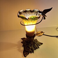 Tiffany stílusú, kolibris kislámpa