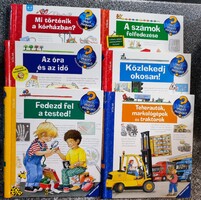 Mi? Miért? Hogyan? nagy alaku sorozat  6 kötet - Teherautók..-A számok..-Az óra...-Kórház.stb.