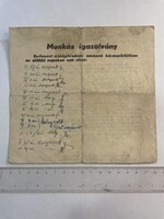 -AX160- Régi II. Vh Világháború Utáni Munkás Igazolvány Irat Dokumentum RITKA
