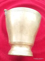 Solid Copper Art Deco Ice Bucket with Rosette
