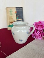 Kőbányai porcelán nefelejcs virág mintás csupor Nefelejcses bögre findzsa