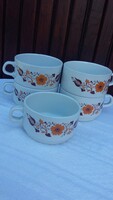 6 db Alföldi porcelán panni mintás teás csésze, bögre