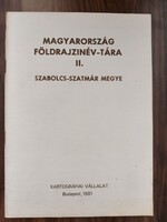 Magyarország földrajzinév-tára II. Szabolcs-Szatmár megye