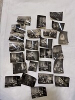 Vintage fotó sorozat 1950–60 – polgári enteriőr, könyvtár, karácsony, teddy macik – 20+ db