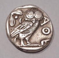 Athéni ezüst tetradrachma , pénz, érme ,Athén, Kr.e. 454-404.