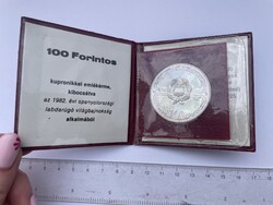 -AX178- Régi Magyar Népköztársaság 100 Forintos Emlékérem Spanyolországi Labdarúgó-Világbajnokság