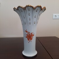 Herendi Orange Apponyi mintás porcelán könnycsepp váza