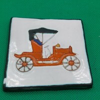 Old Timer autós  Iparművészeti kerámia falidísz
