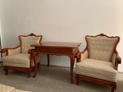 Set of 6 Standing Baroque Lounge Suites Made Before 1949, Renovated by a Professional in 2000