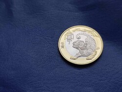KÍNA 10 JÜAN / 10 YUAN / SHI YUAN 2022 TIGRIS ÉVE! BIMETÁL! RITKA! UNC!