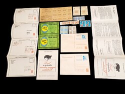 Gyűjtőnek sok régi érdekes kiadvány, papír régiség, bélyeg, stb.