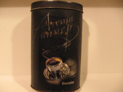Nosztalgia, retro Aroma Omnia kávés fém doboz