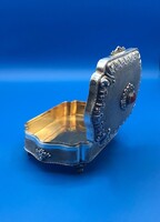 Ezüst olasz ékszertartó doboz, szelence