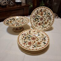 Antik Zsolnay Perzsa tortás készlet! 1880!