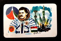 Szovjet Magyar közös űrrepülés Farkas Bertalan kártyanaptár 1980