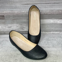 G&G fekete bőr balerina cipő 40