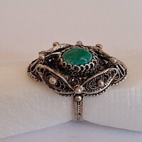 Vintage kézzel készített ezüst gyűrű