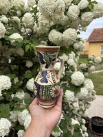 20 cm magas  kerámia  bokály Korondi dísz falusi paraszti hagyaték falusi köcsög