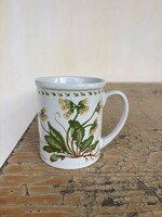 Gyógynövényes porcelán bögre   falusi paraszti bögre ,nosztalgia