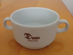 Alföldi Duna Palota felirat, logó leveses csésze