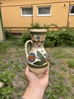 21 cm magas  kerámia  bokály dísz falusi paraszti hagyaték falusi köcsög