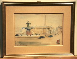 (K) Fernand Guignier (1902-1972) : Párizs, Concorde tér / Place de la Concorde