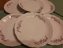 Wałbrzych lengyel porcelán lapostányér készlet (6 db)