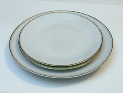 MZ - Moritz Zdekauer 3 db 30 cm aramyszélű porcelán tányér kínálótál tálca