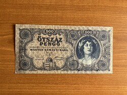 500 Pengő 1945 EF++ képek szerinti állapotban .