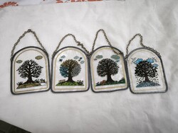 Glass painting, spring, summer, autumn, winter for sale!