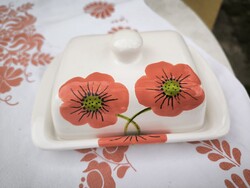 Poppy Ceramic Butter Dish for Sale!