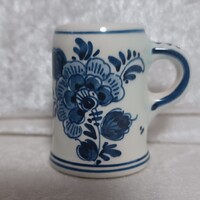 Eredeti Delft Kék Miniatűr Bögre – Kézzel Festett, Jelzett Holland Kerámia