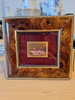 Village Scene Miniature on Gold Leaf