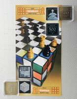 2002 Sakk 500 Ft BU + Rubik kocka 500 Ft BU + eredeti prospektus UNC