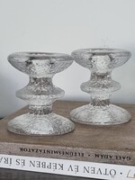 Vintage finn Iittala jégüveg gyertyatartó- Festivo/ Timo Sarpaneva