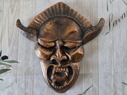 Fém ördög maszk falidísz