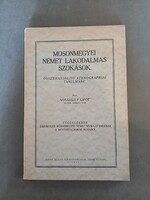 Vosáhlo F. Lipót - Mosonmegyei Német lakodalmas szokások - 1931 - RITKA
