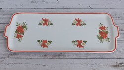 Zsolnay porcelán mikulásvirágos süteményes tárca!