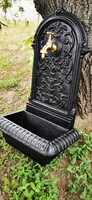 Fairy Tale Cast Iron Wall Fountain (Freshly Painted)
