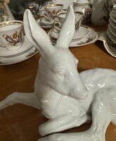 Art Deco, Schaubach Kunst  fekvő őz porcelán figura