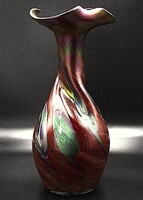 Loetz or Kralik Art Nouveau iridescent glass vase 29 cm, 1900