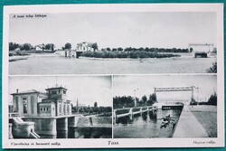 Tassi hydroelectric power plant and discharge lock, sailing lock, Tass view, mint postcard