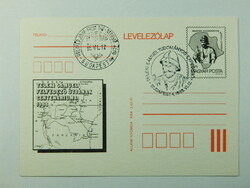 Díjjegyes levelezőlap, 1988. Teleki Sámuel Afrika expedíciója