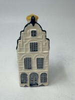 Bontatlan gyűjtői KLM Bols Delft kék, holland miniatür porcelán házikó nr. 21 - RZ