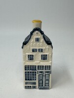 Bontatlan gyűjtői KLM Bols Delft kék, holland miniatür porcelán házikó nr. 12 - RZ