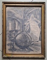 Orientalista enteriőr tanulmány – Tornai Gyula  Grafika