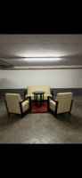 Original art deco sofa (1920s–30s) – renovated, solid wood