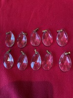 Üveg  palmetta prizma alkatrész 10 darab