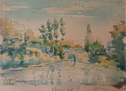 Rácz József: Főtéri híd Békésen, 1924